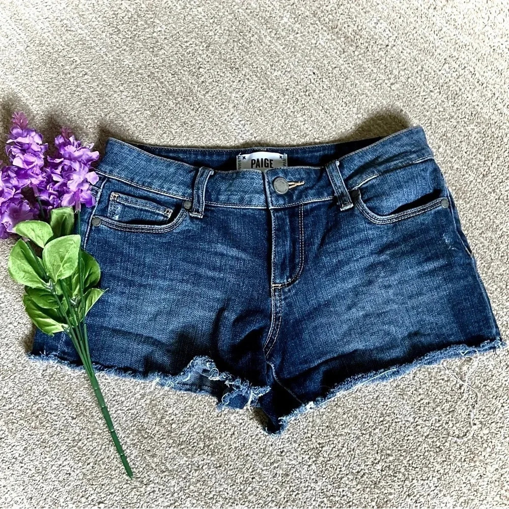 Paige Cutoff Catalina Denim Jean Short - Size 24